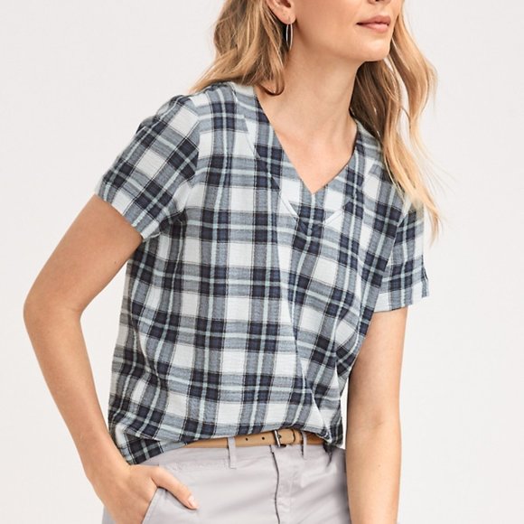 Garnet Hill Tops - Cropped Boxy Gauze Shirt